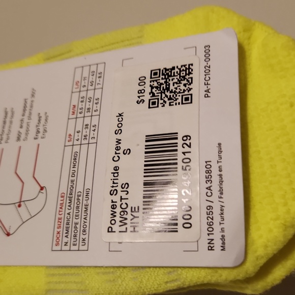 Lululemon NWT Power Stride Crew Sock Size Small - Picture 2 of 3